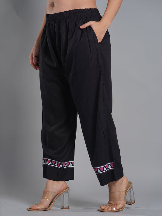 Buy ONLY Black Palazzo Trousers - Palazzos for Women 1155949 | Myntra